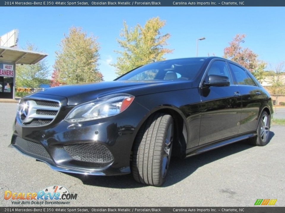 2014 Mercedes-Benz E 350 4Matic Sport Sedan Obsidian Black Metallic / Porcelain/Black Photo #6