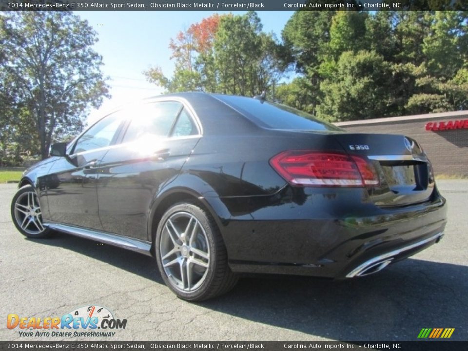 2014 Mercedes-Benz E 350 4Matic Sport Sedan Obsidian Black Metallic / Porcelain/Black Photo #8