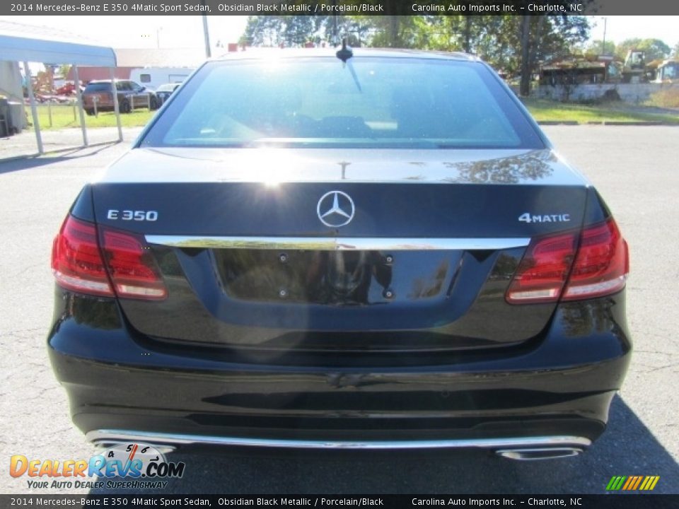 2014 Mercedes-Benz E 350 4Matic Sport Sedan Obsidian Black Metallic / Porcelain/Black Photo #9