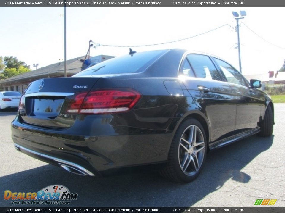 2014 Mercedes-Benz E 350 4Matic Sport Sedan Obsidian Black Metallic / Porcelain/Black Photo #10