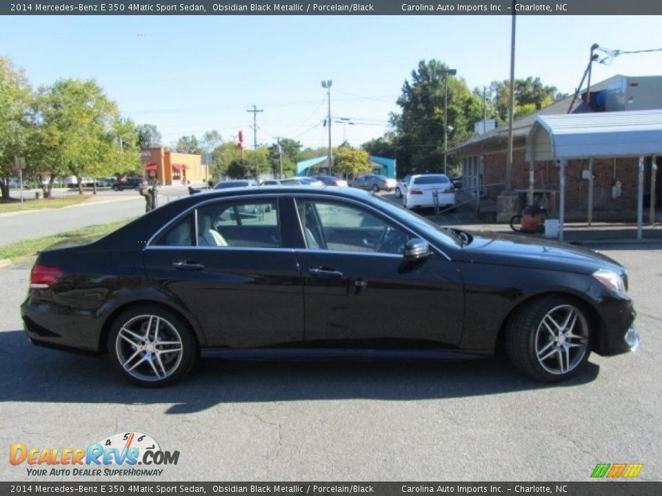 2014 Mercedes-Benz E 350 4Matic Sport Sedan Obsidian Black Metallic / Porcelain/Black Photo #11