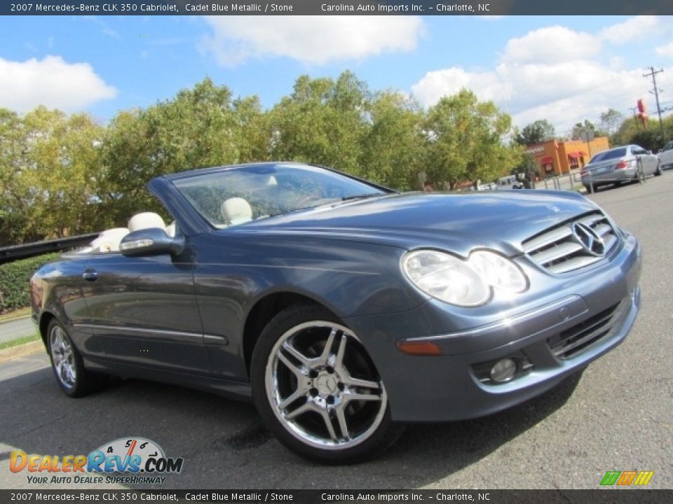 2007 Mercedes-Benz CLK 350 Cabriolet Cadet Blue Metallic / Stone Photo #1