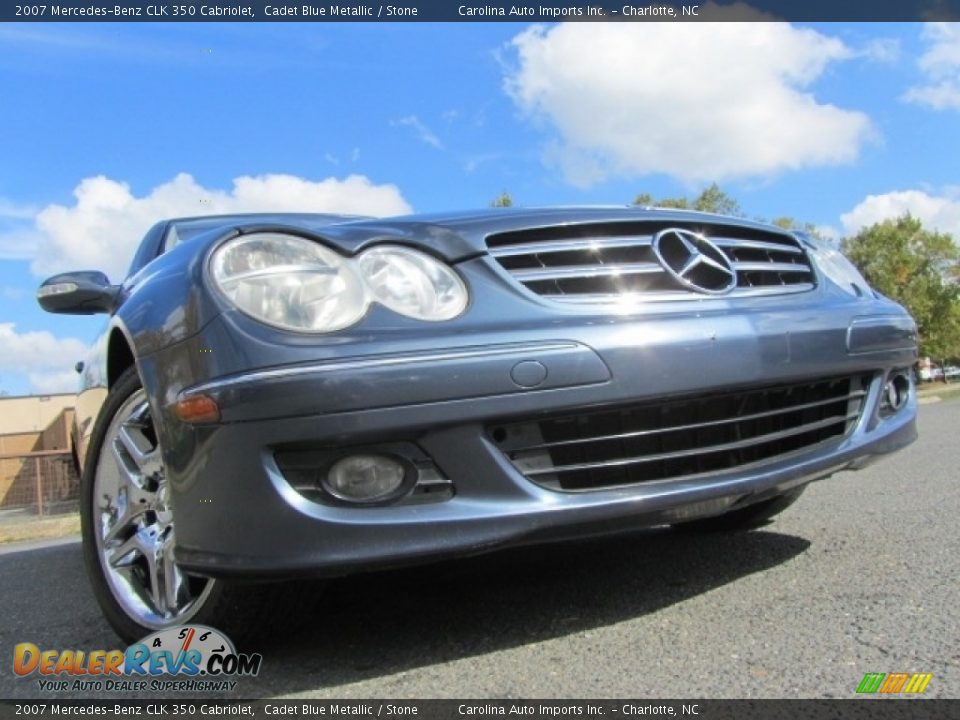 2007 Mercedes-Benz CLK 350 Cabriolet Cadet Blue Metallic / Stone Photo #2