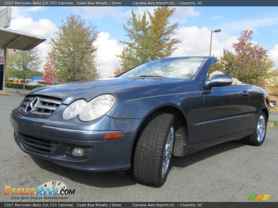 2007 Mercedes-Benz CLK 350 Cabriolet Cadet Blue Metallic / Stone Photo #6