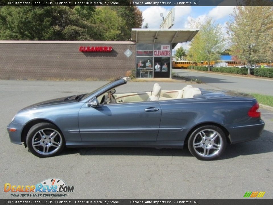 2007 Mercedes-Benz CLK 350 Cabriolet Cadet Blue Metallic / Stone Photo #7