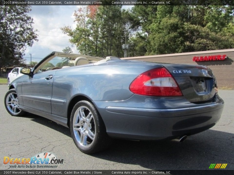 2007 Mercedes-Benz CLK 350 Cabriolet Cadet Blue Metallic / Stone Photo #8