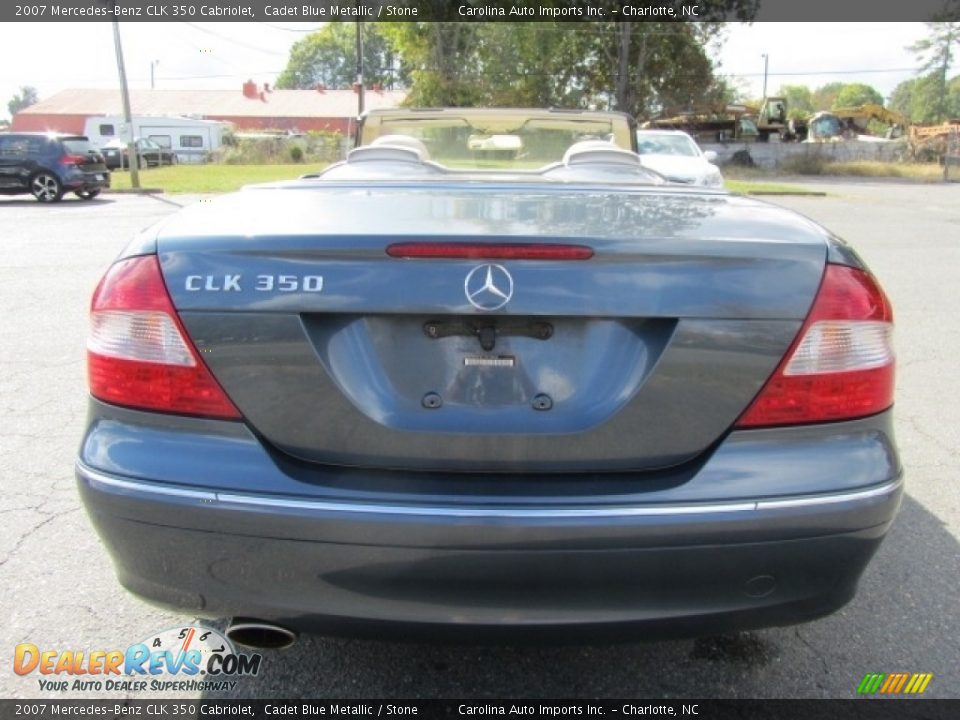 2007 Mercedes-Benz CLK 350 Cabriolet Cadet Blue Metallic / Stone Photo #9
