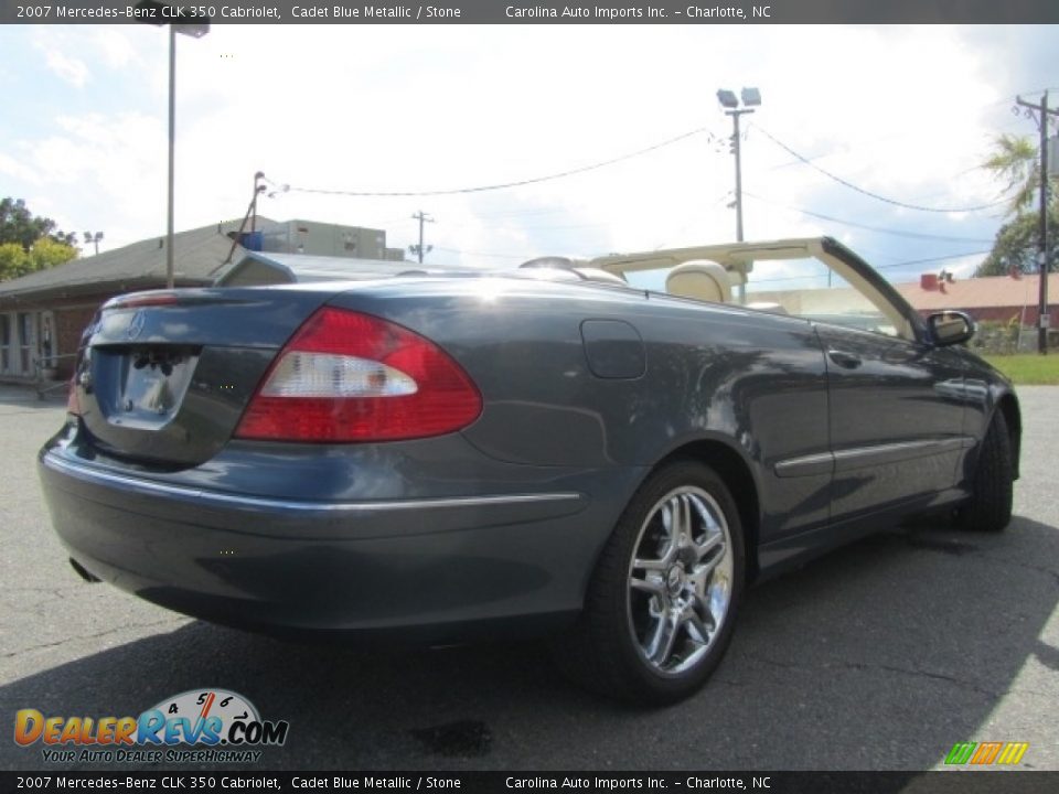 2007 Mercedes-Benz CLK 350 Cabriolet Cadet Blue Metallic / Stone Photo #10