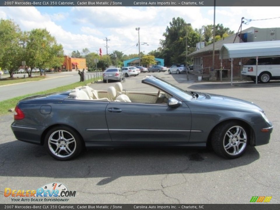 2007 Mercedes-Benz CLK 350 Cabriolet Cadet Blue Metallic / Stone Photo #11