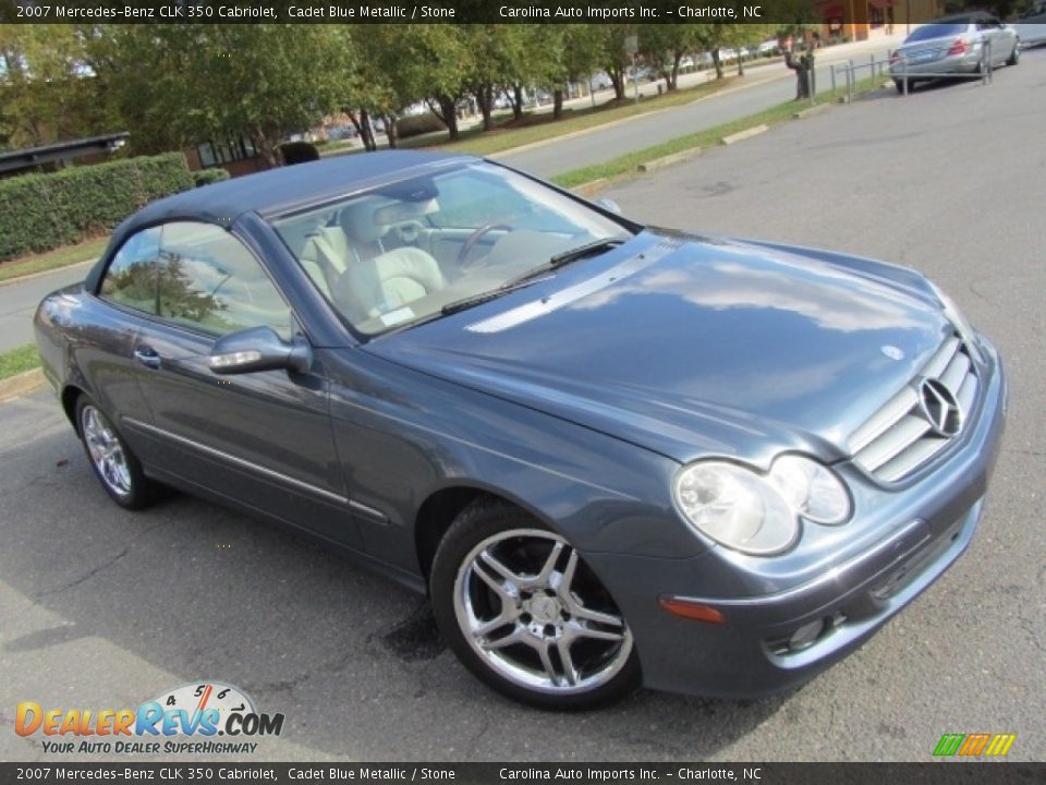 2007 Mercedes-Benz CLK 350 Cabriolet Cadet Blue Metallic / Stone Photo #12