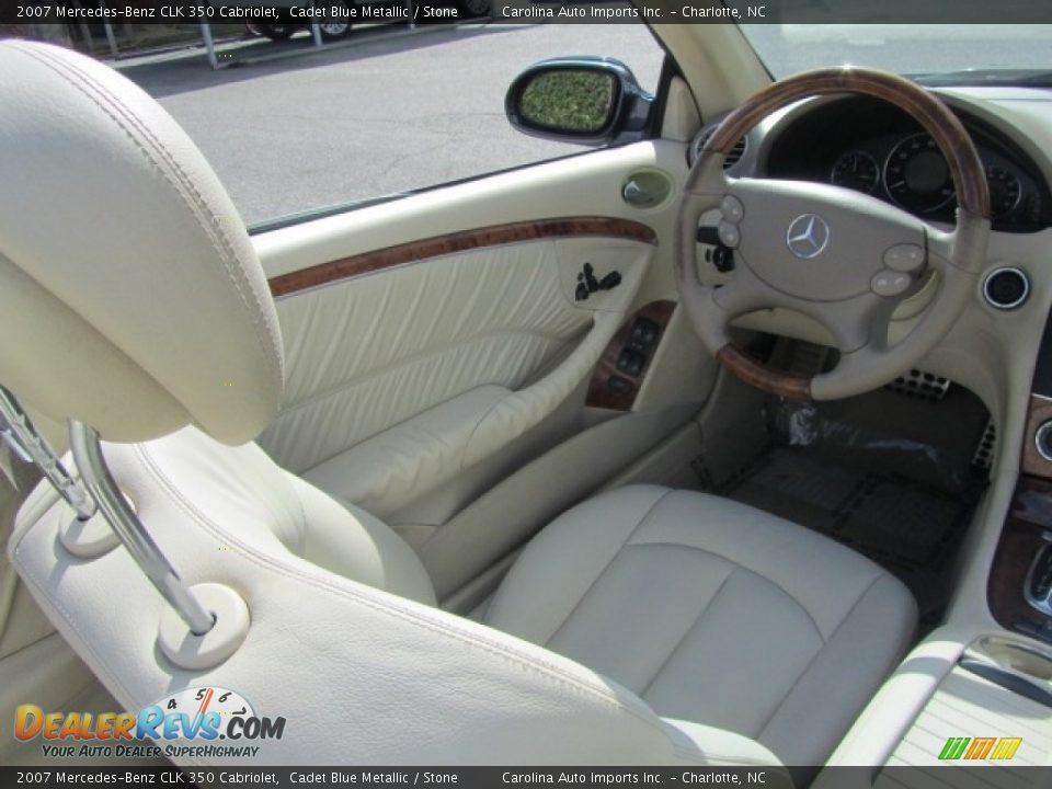 2007 Mercedes-Benz CLK 350 Cabriolet Cadet Blue Metallic / Stone Photo #15