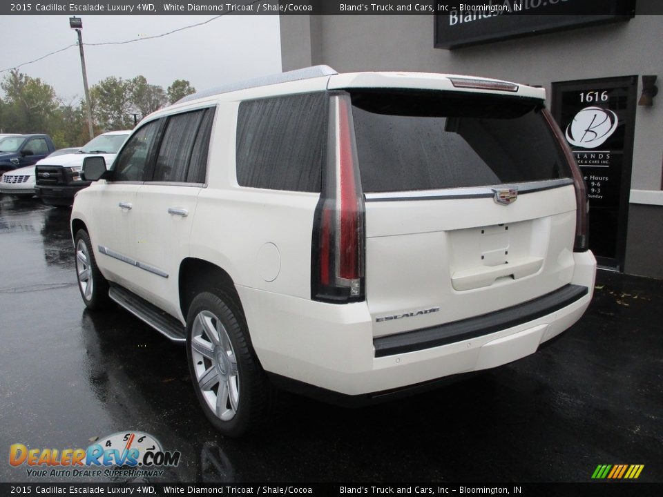 2015 Cadillac Escalade Luxury 4WD White Diamond Tricoat / Shale/Cocoa Photo #3