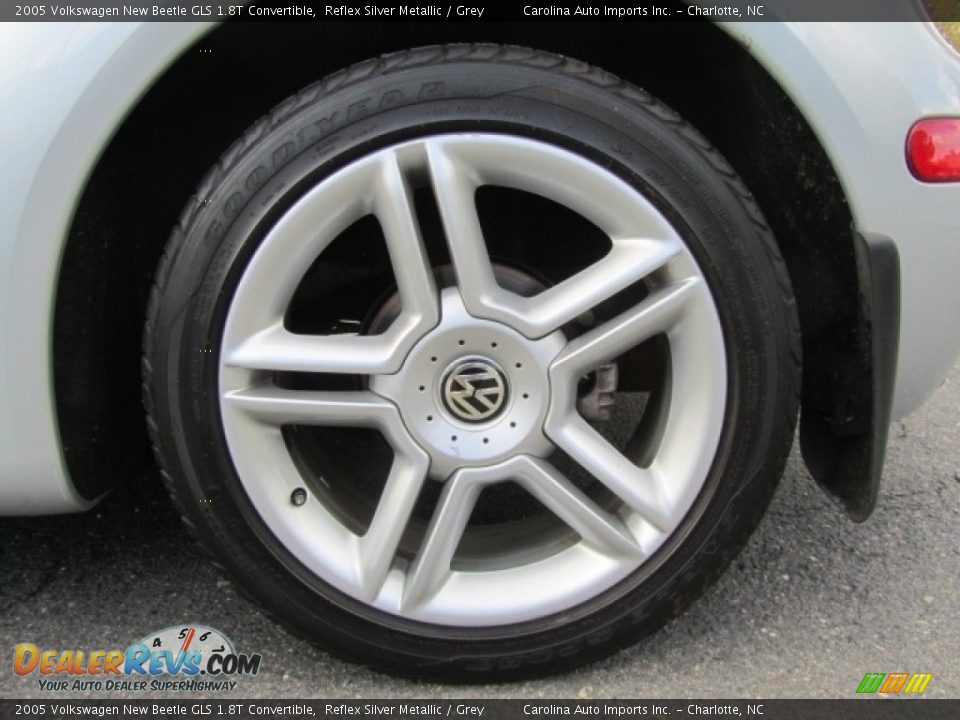 2005 Volkswagen New Beetle GLS 1.8T Convertible Reflex Silver Metallic / Grey Photo #26