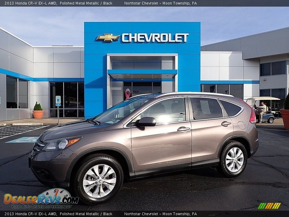 2013 Honda CR-V EX-L AWD Polished Metal Metallic / Black Photo #1
