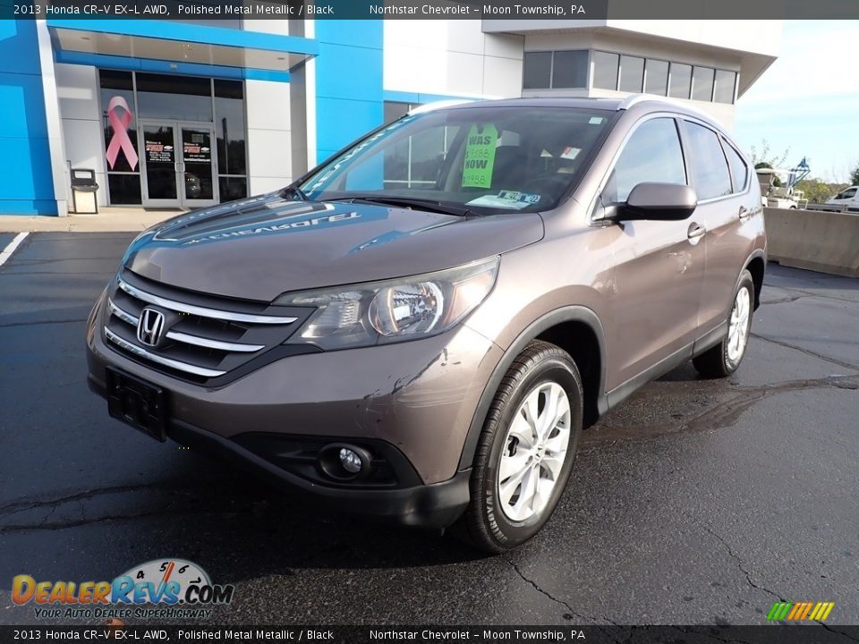 2013 Honda CR-V EX-L AWD Polished Metal Metallic / Black Photo #2