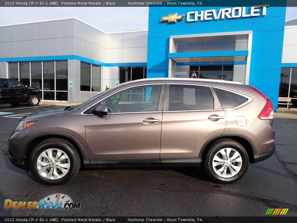 2013 Honda CR-V EX-L AWD Polished Metal Metallic / Black Photo #3