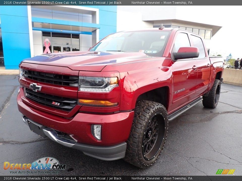 2016 Chevrolet Silverado 1500 LT Crew Cab 4x4 Siren Red Tintcoat / Jet Black Photo #2