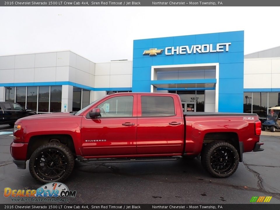 2016 Chevrolet Silverado 1500 LT Crew Cab 4x4 Siren Red Tintcoat / Jet Black Photo #3