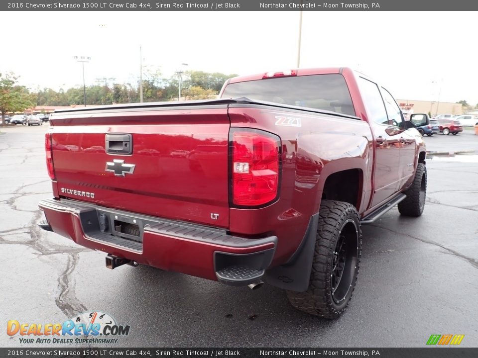 2016 Chevrolet Silverado 1500 LT Crew Cab 4x4 Siren Red Tintcoat / Jet Black Photo #7