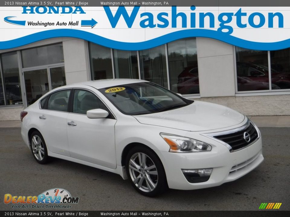 2013 Nissan Altima 3.5 SV Pearl White / Beige Photo #1