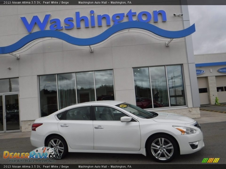 2013 Nissan Altima 3.5 SV Pearl White / Beige Photo #2