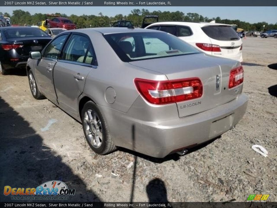 2007 Lincoln MKZ Sedan Silver Birch Metallic / Sand Photo #3