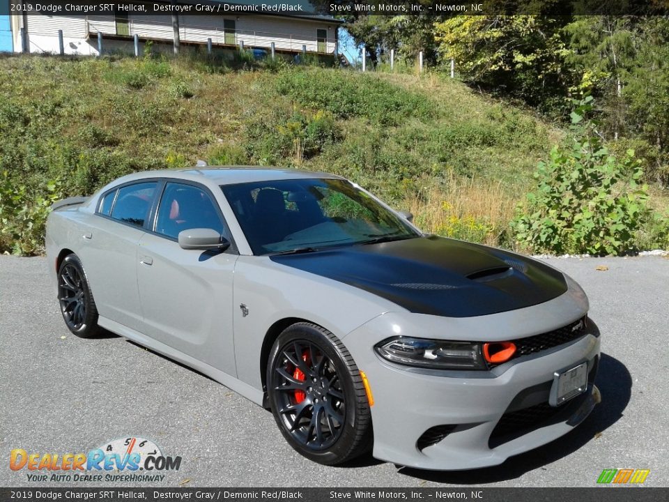 2019 Dodge Charger SRT Hellcat Destroyer Gray / Demonic Red/Black Photo #4