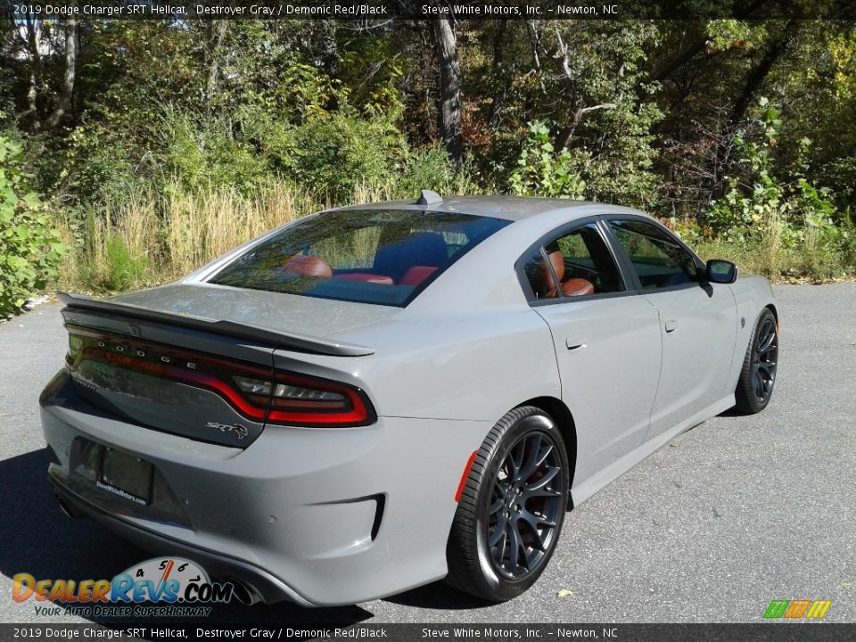 2019 Dodge Charger SRT Hellcat Destroyer Gray / Demonic Red/Black Photo #6