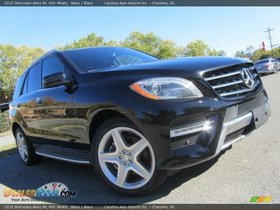 2015 Mercedes-Benz ML 400 4Matic Black / Black Photo #1