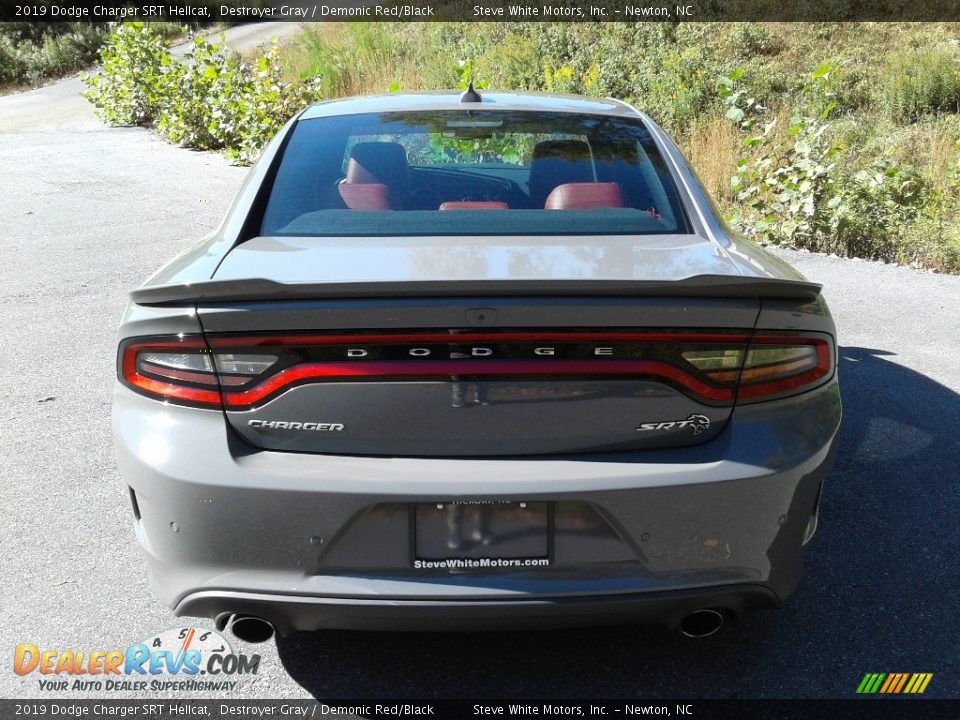 2019 Dodge Charger SRT Hellcat Destroyer Gray / Demonic Red/Black Photo #7