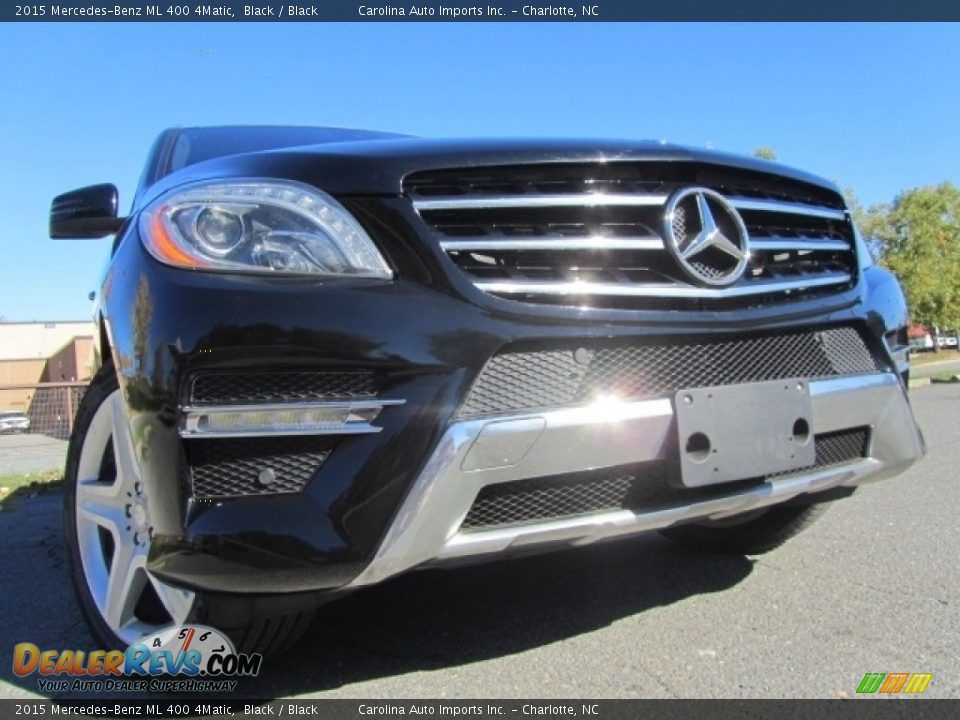 2015 Mercedes-Benz ML 400 4Matic Black / Black Photo #2