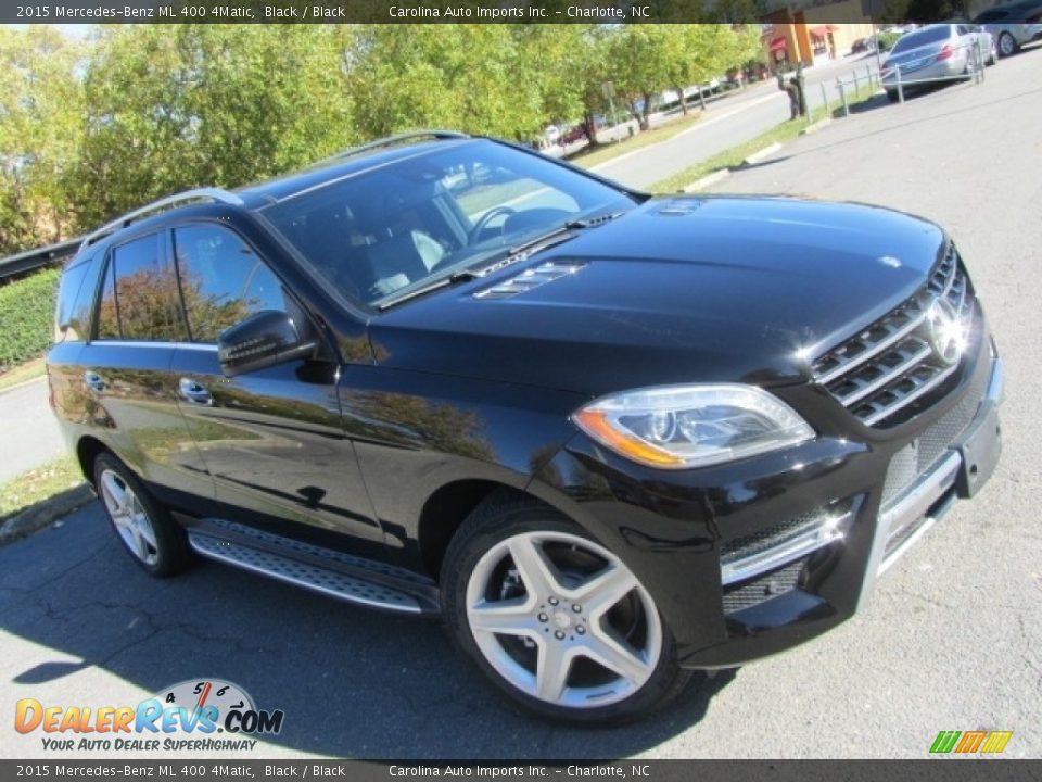 2015 Mercedes-Benz ML 400 4Matic Black / Black Photo #3