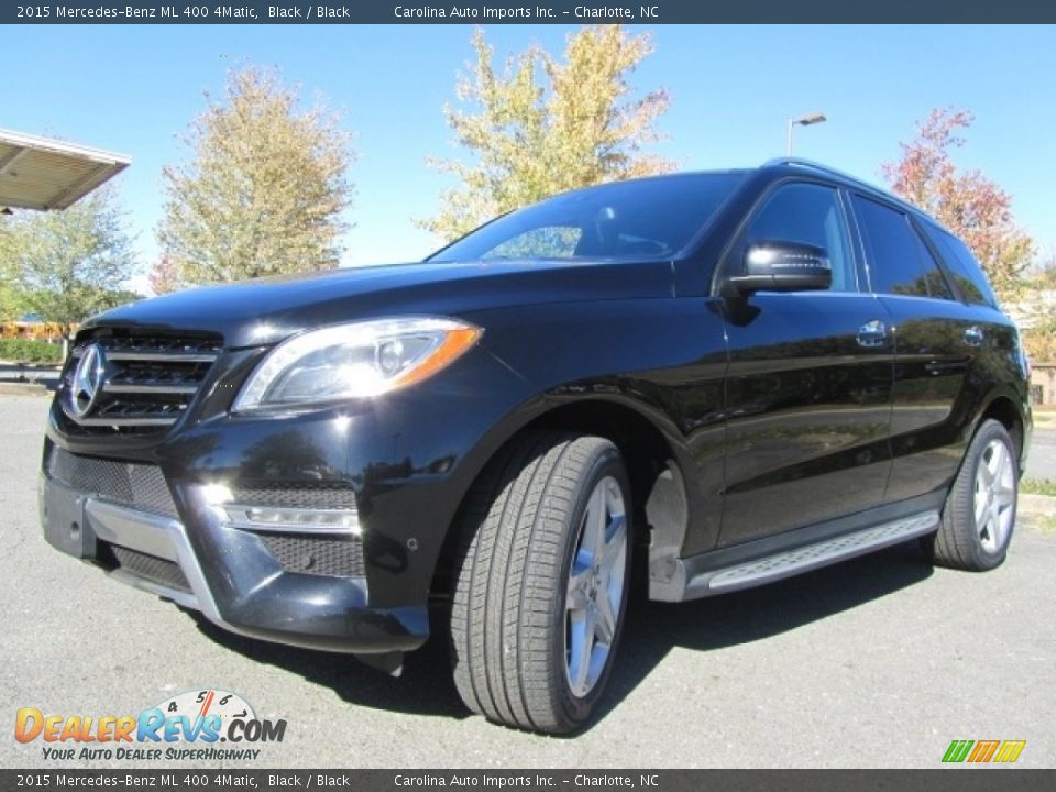 2015 Mercedes-Benz ML 400 4Matic Black / Black Photo #6