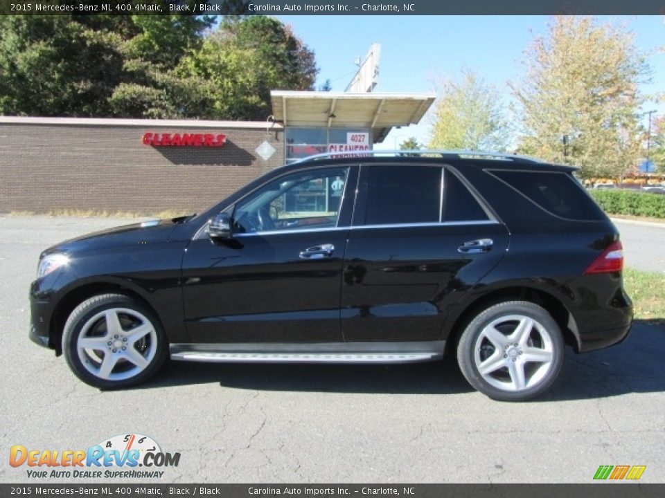 2015 Mercedes-Benz ML 400 4Matic Black / Black Photo #7