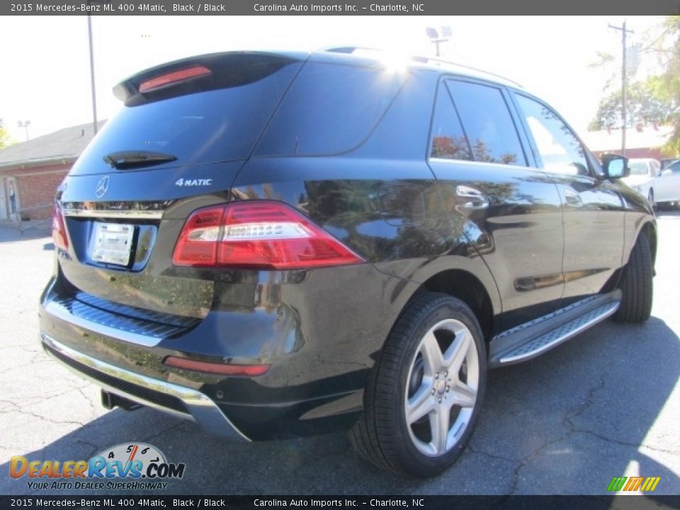 2015 Mercedes-Benz ML 400 4Matic Black / Black Photo #10