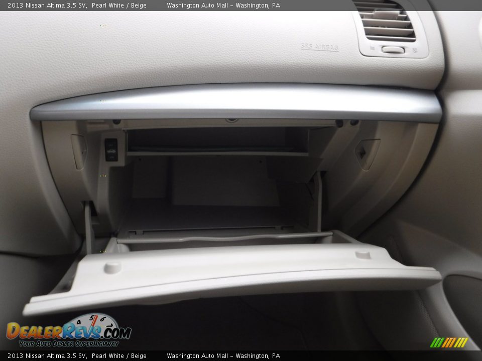 2013 Nissan Altima 3.5 SV Pearl White / Beige Photo #24