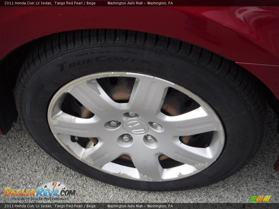 2011 Honda Civic LX Sedan Tango Red Pearl / Beige Photo #3