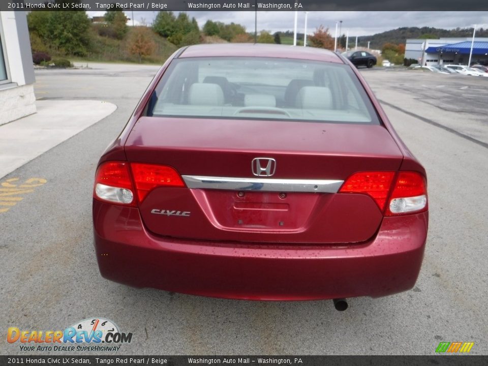 2011 Honda Civic LX Sedan Tango Red Pearl / Beige Photo #8