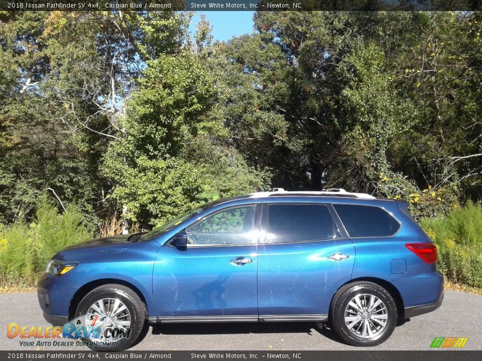 2018 Nissan Pathfinder SV 4x4 Caspian Blue / Almond Photo #1