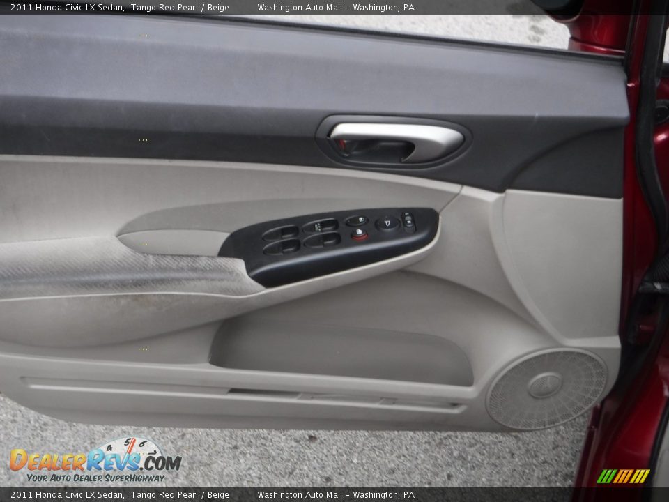 2011 Honda Civic LX Sedan Tango Red Pearl / Beige Photo #11