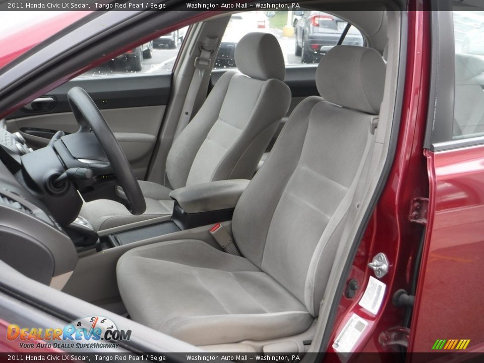 2011 Honda Civic LX Sedan Tango Red Pearl / Beige Photo #12