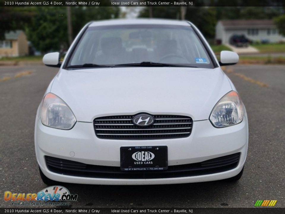 2010 Hyundai Accent GLS 4 Door Nordic White / Gray Photo #8