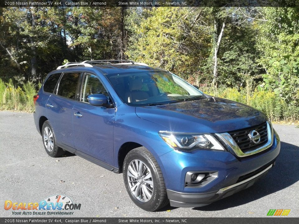 2018 Nissan Pathfinder SV 4x4 Caspian Blue / Almond Photo #5