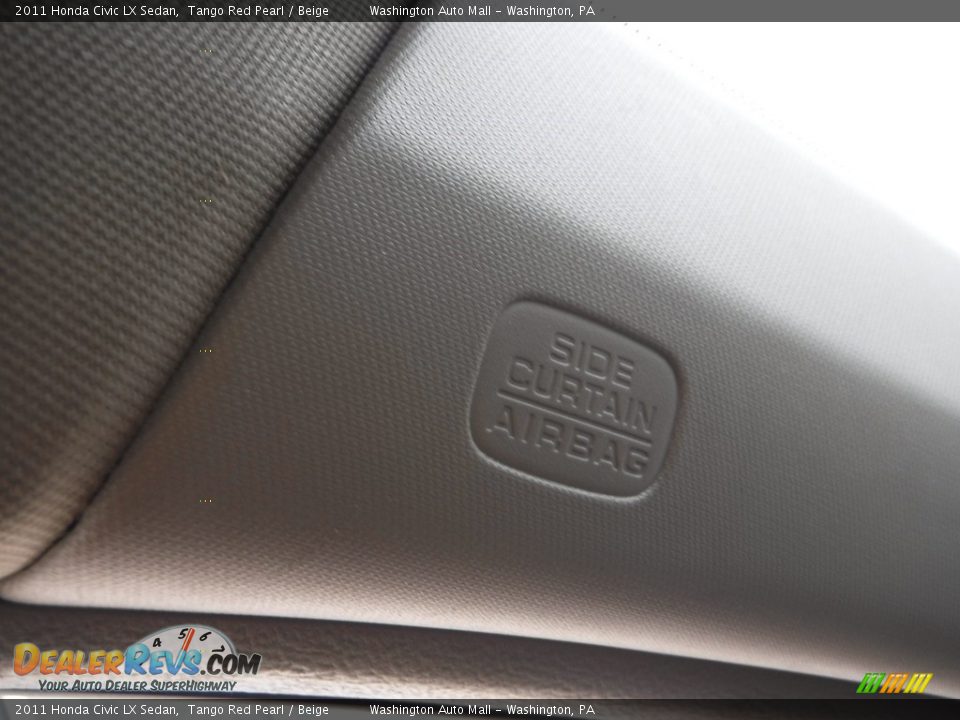 2011 Honda Civic LX Sedan Tango Red Pearl / Beige Photo #16