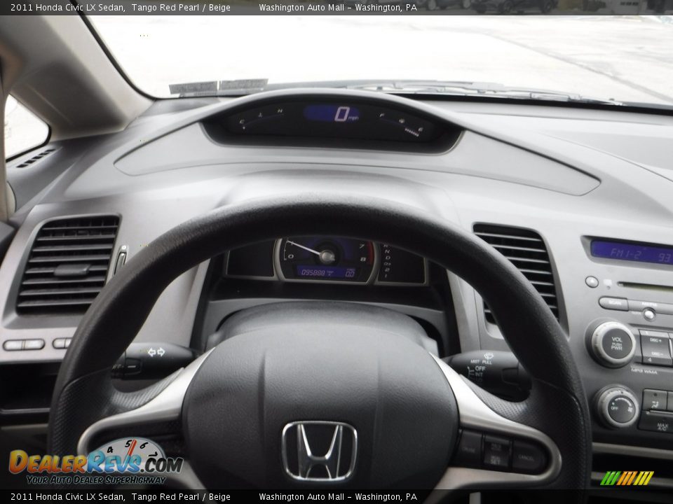 2011 Honda Civic LX Sedan Tango Red Pearl / Beige Photo #18