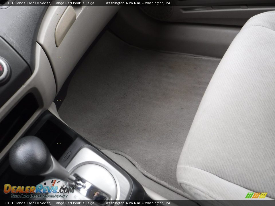 2011 Honda Civic LX Sedan Tango Red Pearl / Beige Photo #19