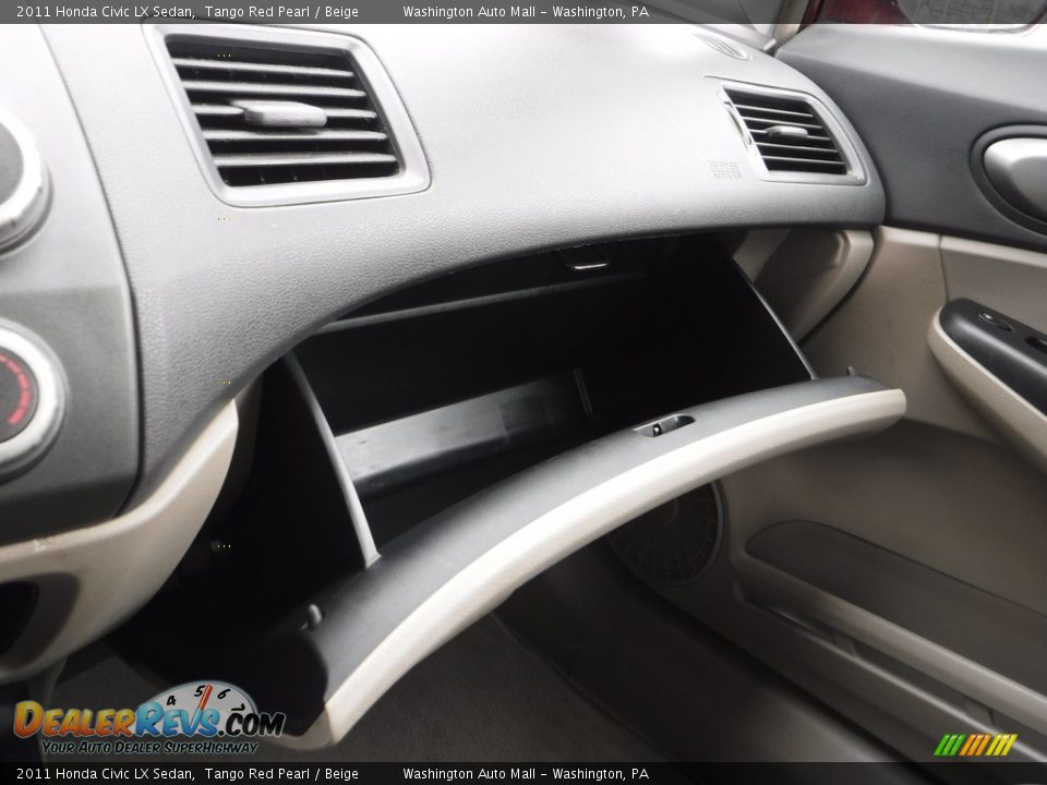 2011 Honda Civic LX Sedan Tango Red Pearl / Beige Photo #20
