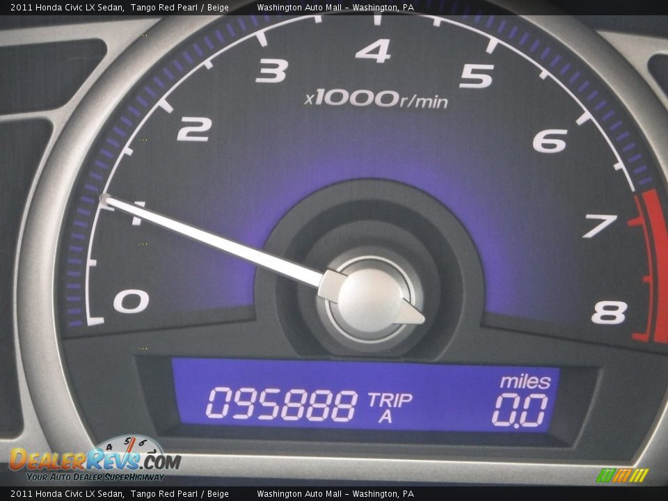 2011 Honda Civic LX Sedan Tango Red Pearl / Beige Photo #25