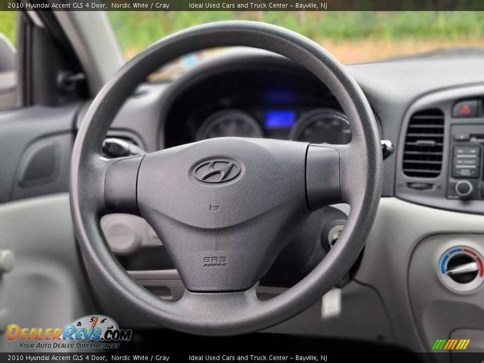 2010 Hyundai Accent GLS 4 Door Nordic White / Gray Photo #22