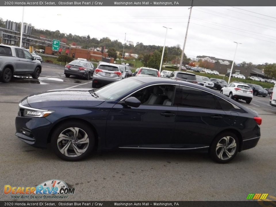 2020 Honda Accord EX Sedan Obsidian Blue Pearl / Gray Photo #7